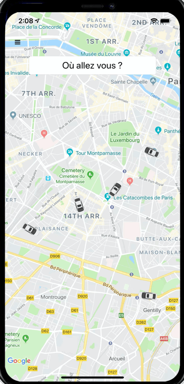 Application TaxiClub — réservation de taxi